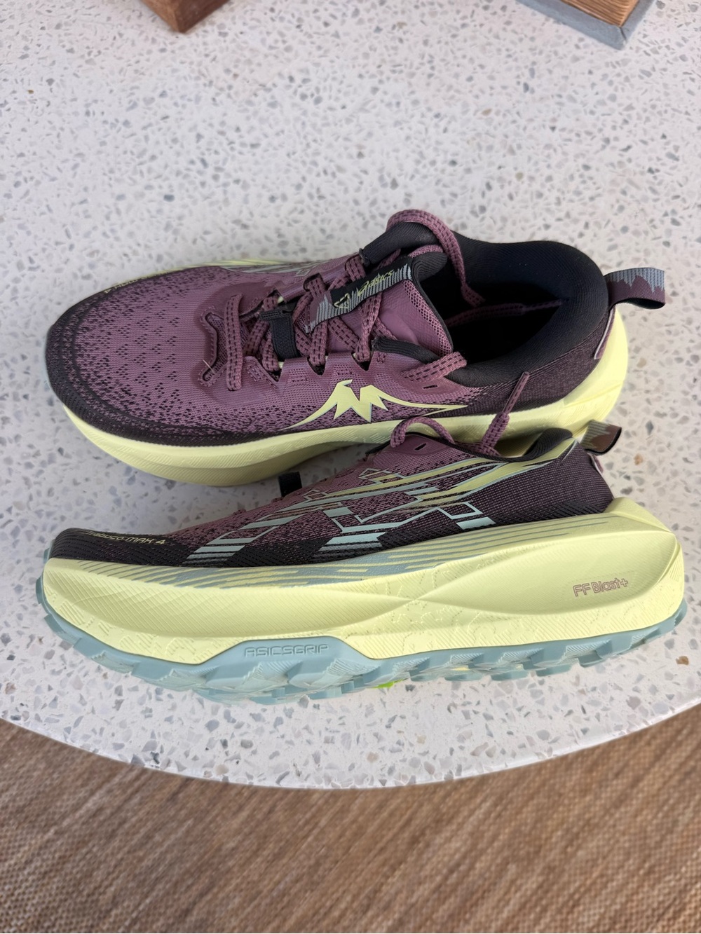 Asics FF Blast + Women's Plum and Pale Yellow Trail Running Shoes